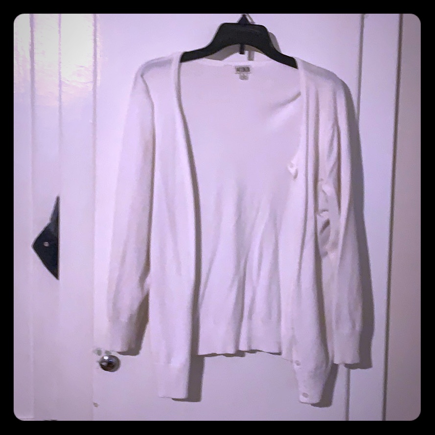 White Basic Cardigan